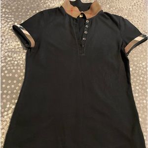 Womens Burberry Polo. Black size small.